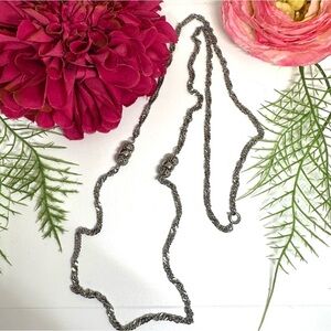 ⚜️Vintage Elegant Silver Chain Necklace With Lace Beads